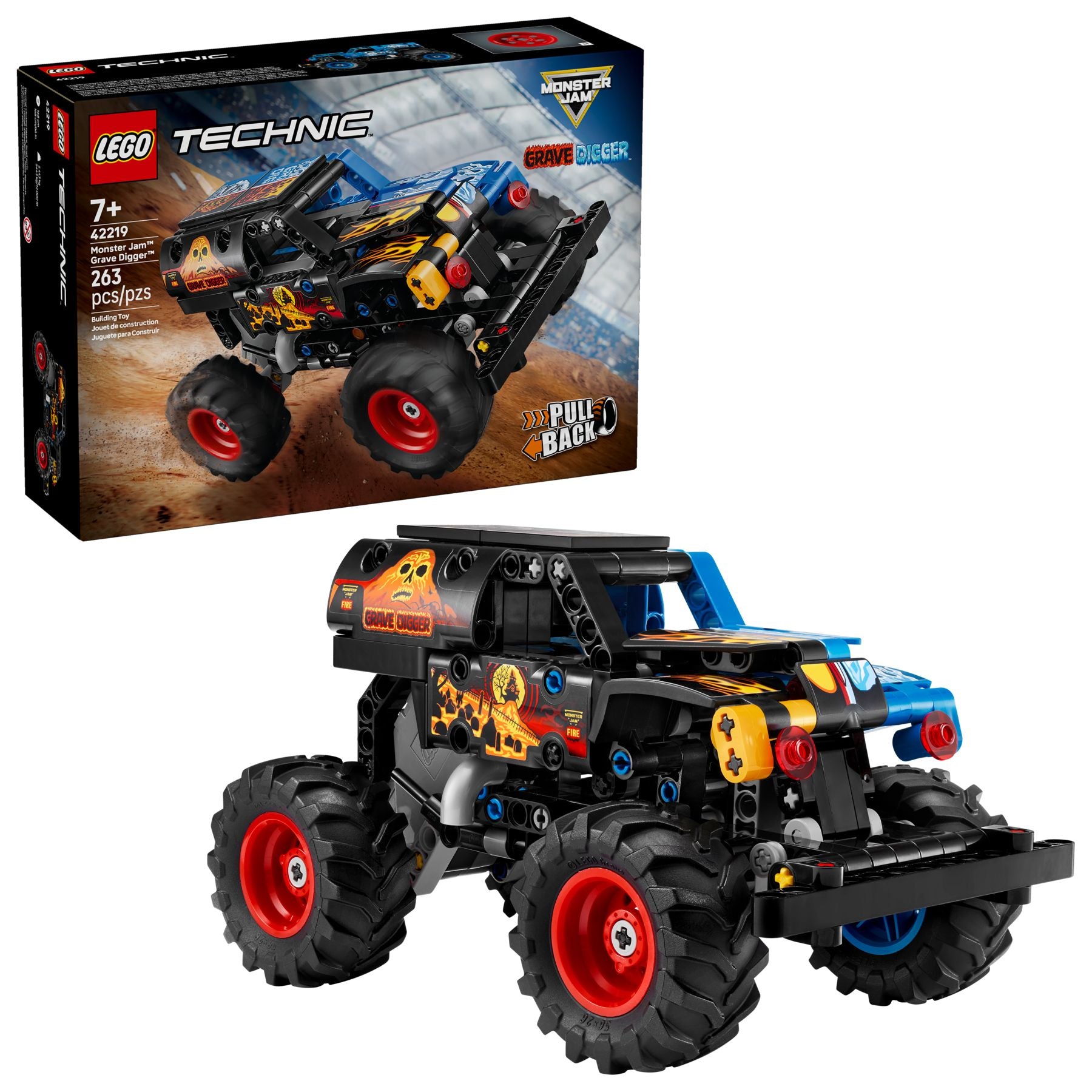 LEGO 42219 LEGO Technic 42219 - Monster Jam Grave Digger Ogień i lód
