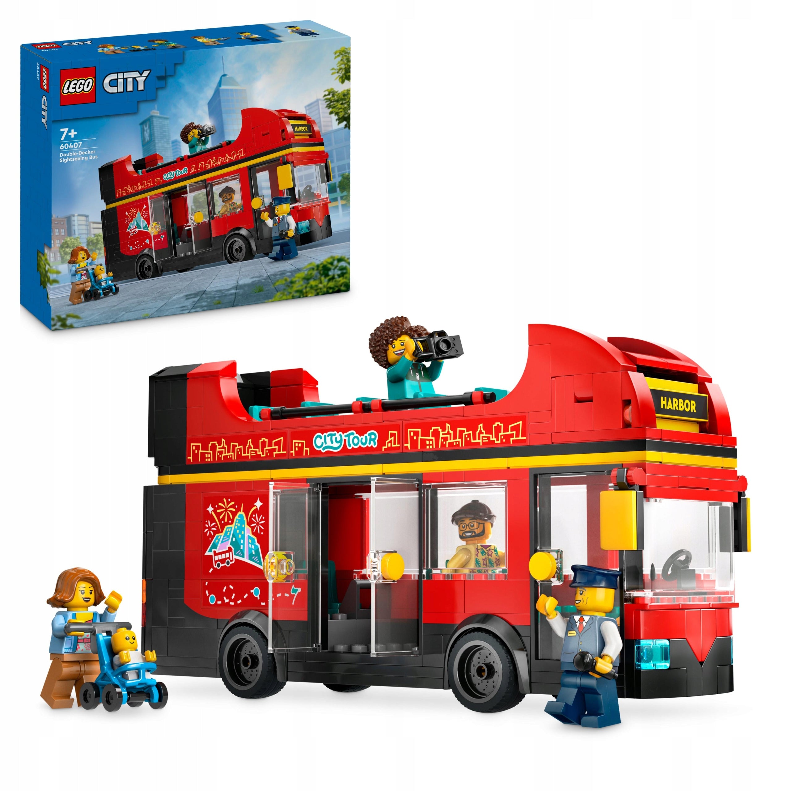 LEGO 60407 LEGO City 60407 - Czerwony, piętrowy autokar