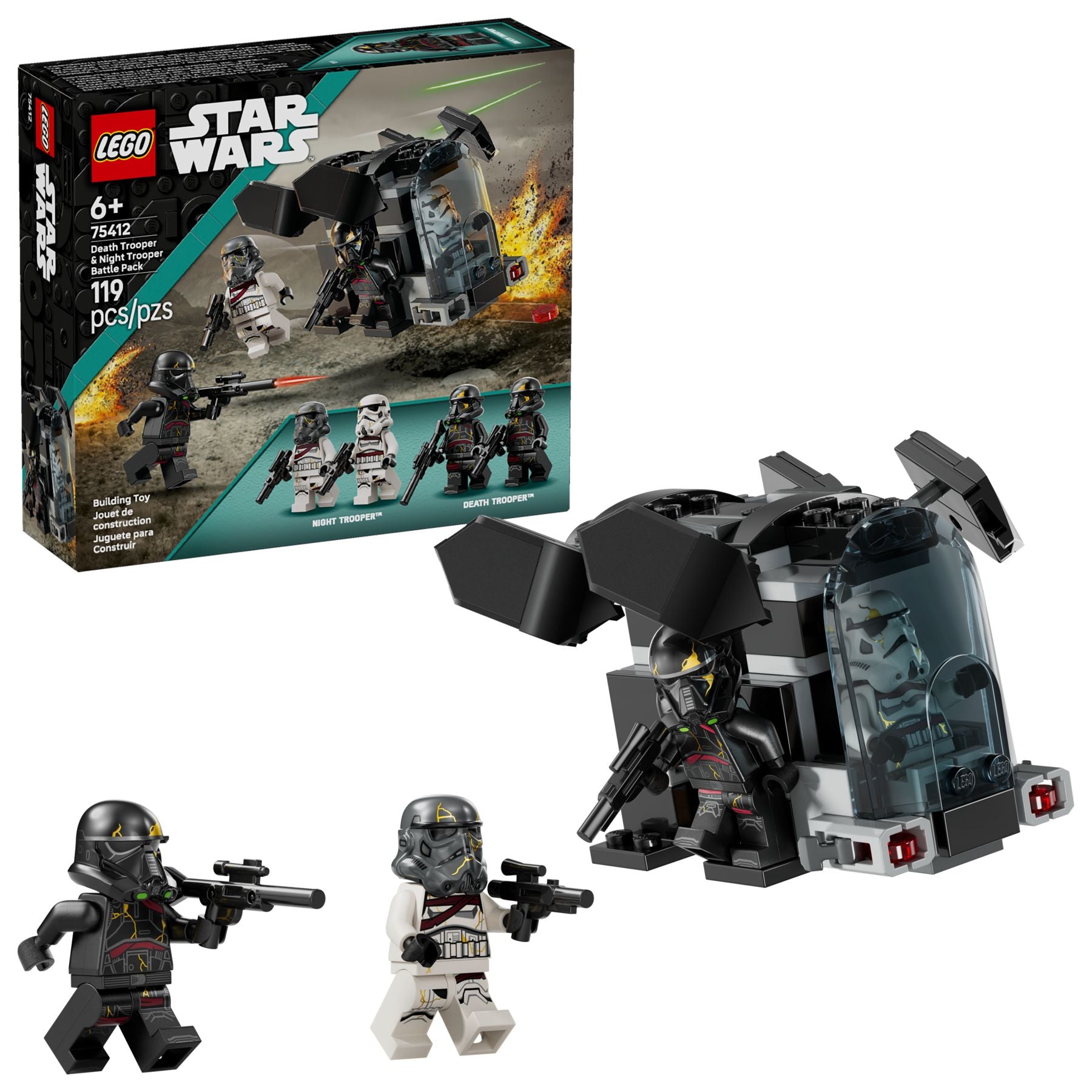 LEGO 75412 LEGO Star Wars 75412 - Szturmowiec Śmierci i nocny szturmowiec - zestaw bitewny