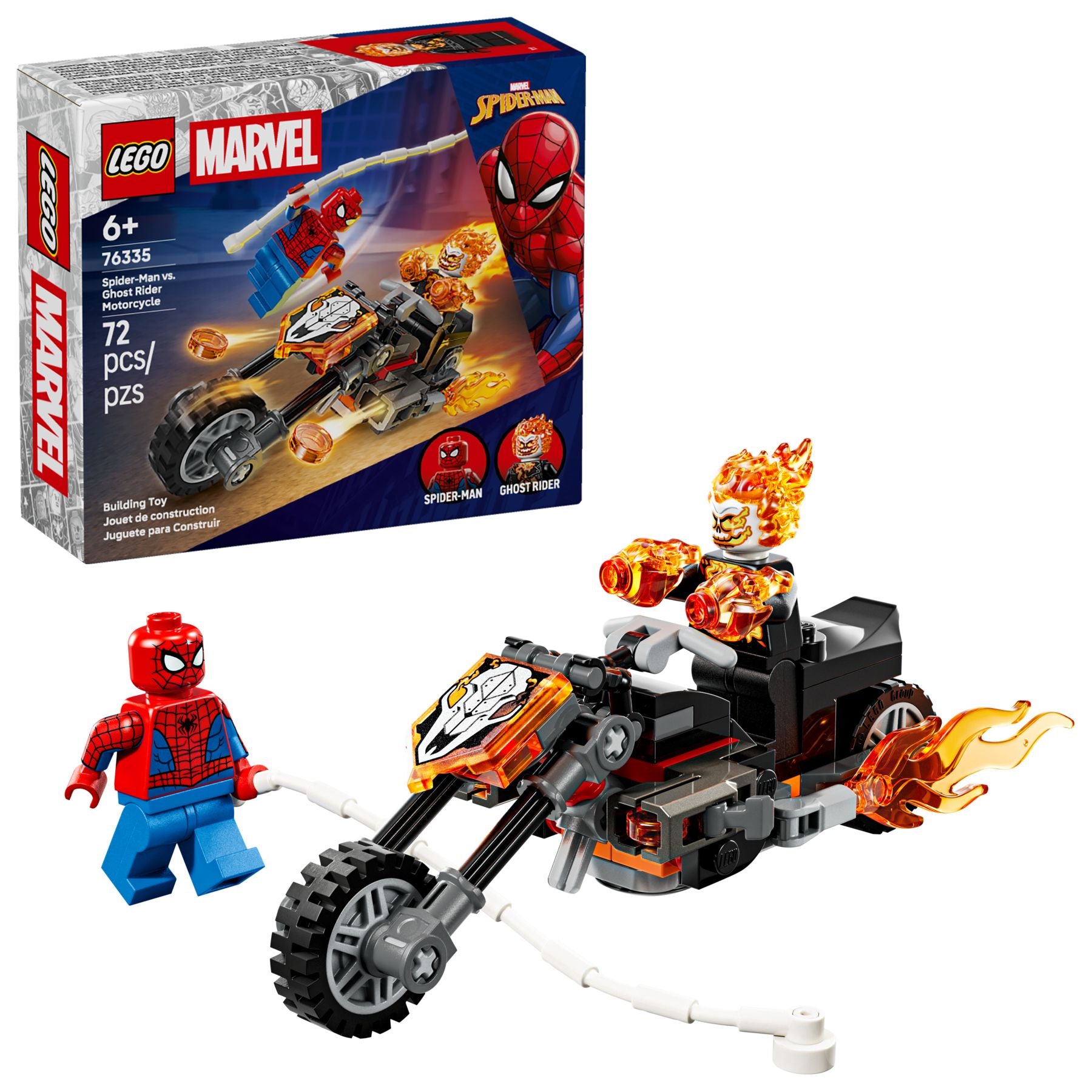 LEGO 76335 LEGO Marvel Super Heroes 76335 - Spider-Man kontra Ghost Rider na motocyklu